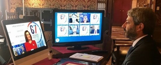 Il Presidente Fico partecipa in videoconferenza alla 18^ Riunione dei Presidenti delle Camere Basse dei Paesi del G7