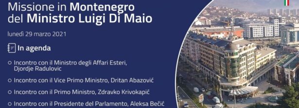 Missione del Ministro Luigi Di Maio in Montenegro e Bosnia-Erzegovina