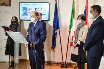 L’Ambasciatore d’Italia a Belgrado Lo Cascio ha inaugurato la mostra “Dante Ipermoderno”