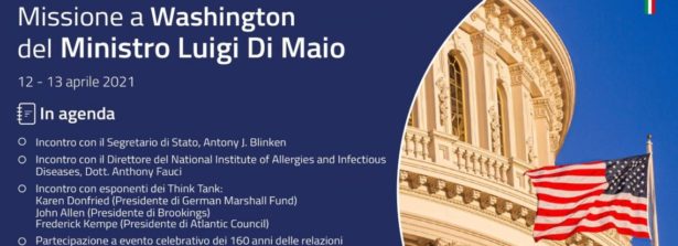Il Ministro Di Maio in visita a Washington il 12 e 13 aprile