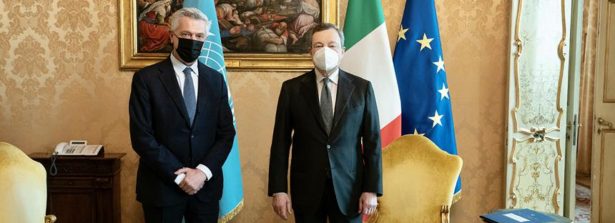 Il Presidente Draghi incontra l’Alto Commissario ONU per i Rifugiati Filippo Grandi
