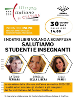 Svizzera, a Sciaffusa i ragazzi dei corsi di lingua italiana incontrano, online,  tre autori italiani
