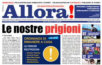 In distribuzione il nuovo numero di “Allora!” del 15 luglio, pubblicato a Sydney