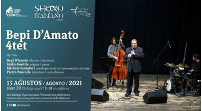 Il 13 agosto a Istanbul: concerto in streaming di Bepi D’Amato Quartet