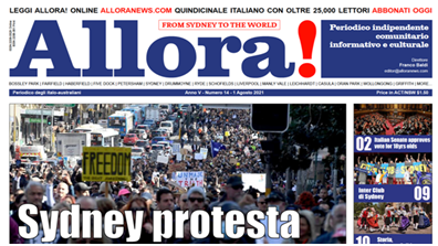 È in edicola “Allora!” del 1° agosto 2021, notiziario per la collettività italiana di Sydney