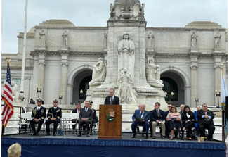 Columbus Day. L’Incaricato d’Affari dell’Ambasciata d’Italia Maurizio Greganti, partecipa alla cerimonia per Columbus Day a Columbus Circle