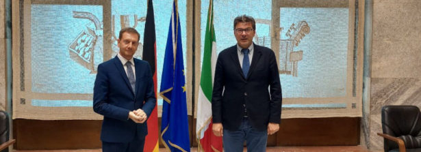 Il Ministro Giorgetti incontra il Ministro presidente Kretschmer al Mise