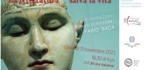 “La letteratura salva la vita”: ieri da Kiev webinar con lo scrittore Fabio Bacà