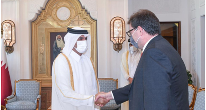 Il ministro Giancarlo Giorgetti in missione in Qatar
