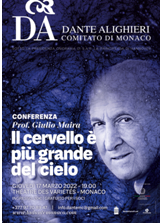 Il 17 marzo al Théâtre des Variétés di Monaco (Principato) la conferenza del neurochirurgo Giulio Maira intitolata “Il cervello è più grande del cielo”