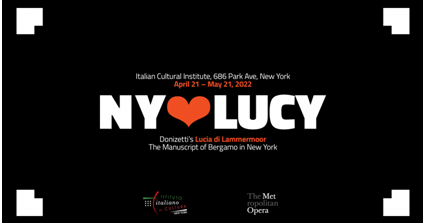 Stati Uniti, “NY loves Lucy”: all’Istituto Italiano di Cultura di New York la partitura autografa della “Lucia di Lammermoor” di Donizetti