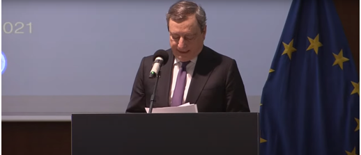 Milano : il Presidente del Consiglio Draghi al convegno “Il ruolo della finanza nella lotta alla mafia”
