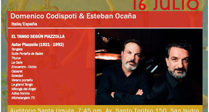 Perù, “Il Tango secondo Astor Piazzolla” : concerto a Lima  di Domenico Codispoti e Esteban Ocaña