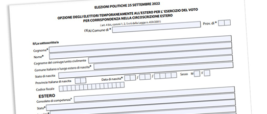 Elezioni politiche 2022, voto per corrispondenza degli elettori temporaneamente all’estero: opzione entro il 24 agosto