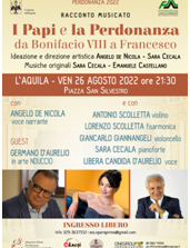 Il racconto musicato di Sara Cecala nell’edizione della Perdonanza Aquilana 2022 di Papa Francesco