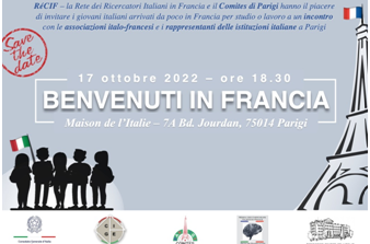 “Benvenuti in Francia”: il 17 ottobre a Parigi incontro “per aiutare i giovani connazionali a conoscere la realtà francese e inserirsi più facilmente”