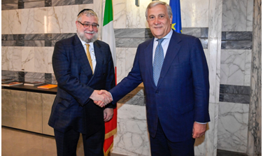 Il ministro degli Esteri Tajani incontra  una delegazione della Conferenza dei Rabbini europei