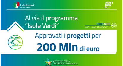 PNRR, Programma “Isole Versi”: al via i progetti