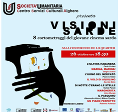 “Visioni Sarde” fa tappa ad Alghero, Il 26 ottobre presso la Società Umanitaria