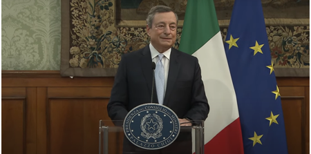 Draghi : I 20 mesi di governo ? Esperienza straordinaria che finisce in modo molto soddisfacente, con la buona coscienza del lavoro fatto