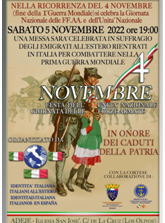 Spagna, “Identità Italiana – Italiani all’estero”: Messa in suffragio dei militari italiani caduti in tutte le guerre e nelle missioni di pace il 5 novembre a Adeje (Tenerife)