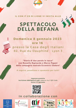 Francia, Comites di Lione: Spettacolo della Befana alla Casa degli Italiani (8 gennaio)