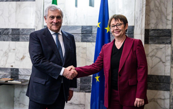 Il ministro degli Esteri Tajani incontra la presidente della European Bank Renaud
