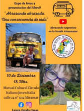 Miramar, il 10 dicembre al Circolo Culturale ‘Joven Italia’ presentazione del libro “Abrazando abrazada” di Laura Estela Casas