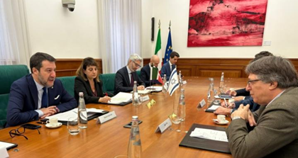 Mit: incontro tra il Ministro Salvini e l’Ambasciatore di Israele Alon Bar