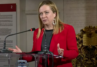 Il Presidente del Consiglio Giorgia Meloni interviene alla Cerimonia di accensione della Chanukkià