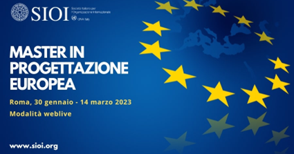 SIOI: 56° Master in Progettazione Europea dal 30 gennaio al 14 marzo