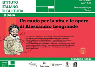 Albania, “Alessandro, un canto per la vita e le opere di Alessandro Leogrande”: a Tirana lo spettacolo del Teatro Koreja di Lecce (2 aprile)