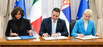Italia-Serbia, incontro del Ministro Bernini con le autorità di Belgrado: firmato un memorandum d’intesa tra i due Paese