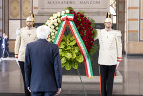 150° anniversario della morte di Alessandro Manzoni, Mattarella: Nella visione di Manzoni è la persona e non l’appartenenza a un gruppo etnico o a una comunità nazionale, a essere destinataria di diritti universali, di tutela e protezione