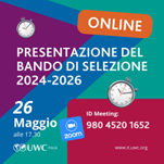 Collegi del Mondo Unito : Il 26 maggio presentazione online del bando 2024-2026