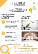 Australia, Orientamento e accesso al lavoro e tutela del lavoro: incontro informativo a Melbourne organizzato dal Comites Victoria e Tasmania (3 luglio)
