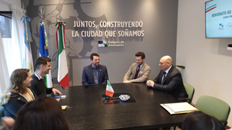 Argentina, Console Generale a Rosario Bocchi e Presidente del Comites Del Chierico in visita ad Avellaneda e Reconquista
