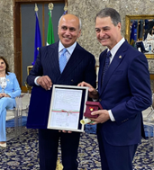 Sigillo d’Oro della città di Cosenza al Presidente della Camera dei Comuni di Ottawa Anthony Rota