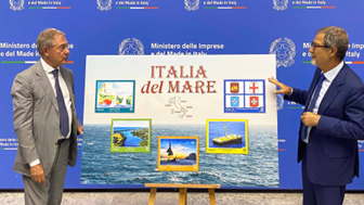 Cinque francobolli dedicati all’Italia del mare. Urso “Il mare è un elemento importante per la cultura e l’economia italiana”