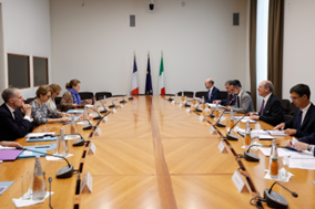 Italia-Francia, consultazioni bilaterali presiedute dal Segretario generale della Farnesina Riccardo Guariglia e dal Segretario generale del Ministero degli Esteri francese  Anne-Marie Descôtes
