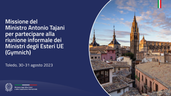 Il Ministro Tajani a Toledo per la riunione Gymnich (30-31 agosto)