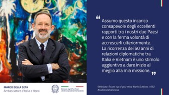 Marco Della Seta nuovo Ambasciatore d’Italia ad Hanoi