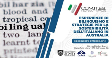 A Sydney, il 18 ottobre, una tavola rotonda organizzata dal Comites del NSW in occasione della XXIII edizione della Settimana della Lingua Italiana nel Mondo