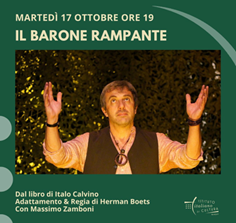 All’IIC di Bruxelles, il 17 ottobre, lo spettacolo teatrale “Il Barone Rampante” con Massimo Zamboni
