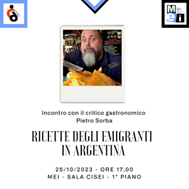 “Ricette degli emigranti in Argentina” al Museo Nazionale dell’Emigrazione Italiana