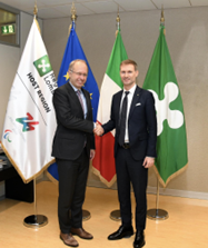 Consiglio regionale della Lombardia: il presidente Romani incontra il console generale della Svizzera Lazzarotto