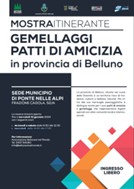 Associazione Bellunesi nel Mondo: a Ponte nelle Alpi la mostra itinerante “Gemellaggi e Patti di amicizia in provincia di Belluno”