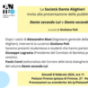 Roma, la Società Dante Alighieri presenta l’8 febbraio le pubblicazioni Dante secondo Lui” e “Dante secondo Noi”