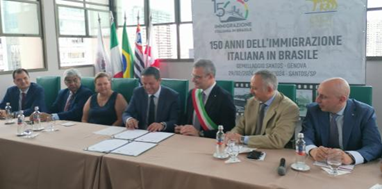 2024 Anno  del turismo delle radici e 150° anniversario dell’emigrazione italiana in Brasile: Patto di amicizia e collaborazione tra  Genova e Santos. Inaugurato murale nella città brasiliana . Anche il capoluogo ligure ne avrà uno analogo