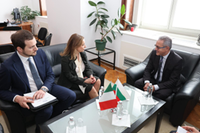 L’Ambasciatrice d’Italia a Sofia Zarra incontra con il Presidente del Gruppo Parlamentare di Amicizia Bulgaria-Italia Tsonev
